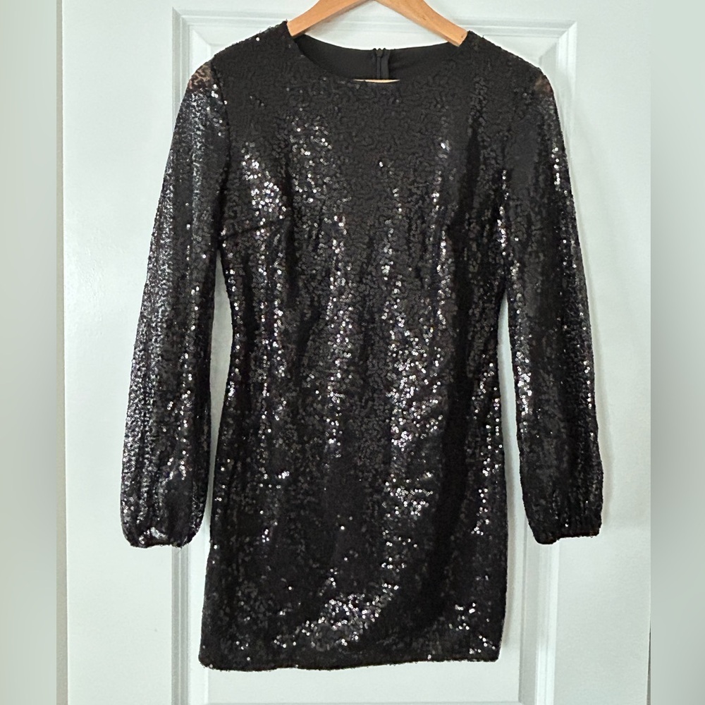 Elegant Black Sequin Dress
